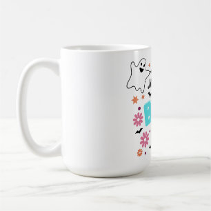 Maßgeschneidertes Retro-BootHalloween-Blumendesign Kaffeetasse