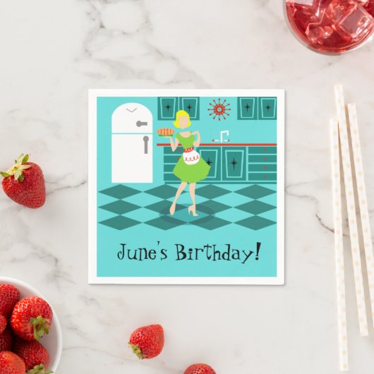 Maßgeschneidertes Retro-Küchenpapier Napkins Serviette (Beispiel)