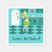 Maßgeschneidertes Retro-Küchenpapier Napkins Serviette (Vorderseite)