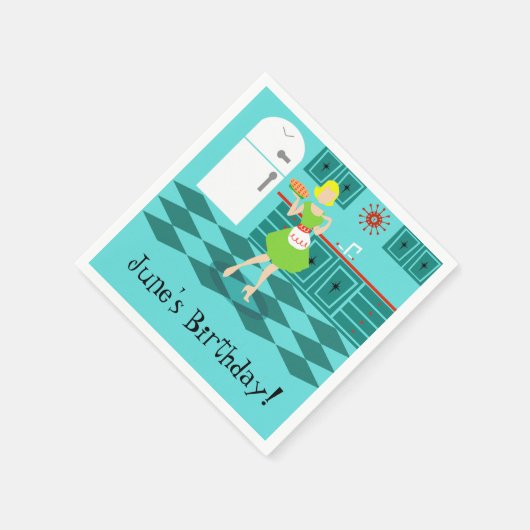 Maßgeschneidertes Retro-Küchenpapier Napkins Serviette (Ecke)