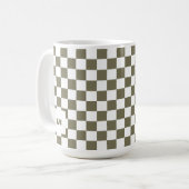 Maßgeschneidertes Retro-Muster für modernes Prüfmu Kaffeetasse (Vorderseite Links)