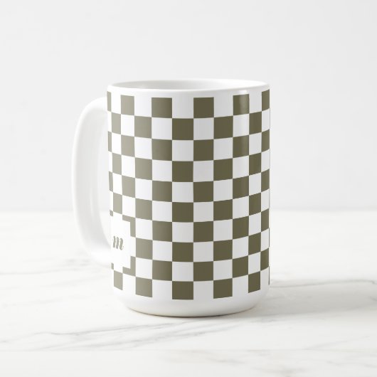 Maßgeschneidertes Retro-Muster für modernes Prüfmu Kaffeetasse (Vorderseite Links)