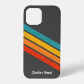 Maßgeschneidertes Retro Phone Case Minimalistische iPhone Hülle (Rückseite)