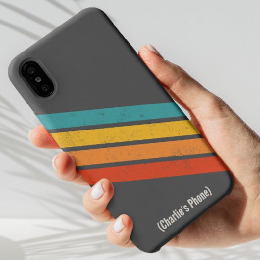 Maßgeschneidertes Retro Phone Case Minimalistische iPhone Hülle