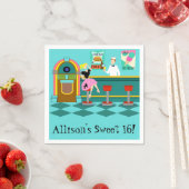 Maßgeschneidertes Retro Soda Fountain Paper Napkin Serviette (Beispiel)
