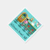 Maßgeschneidertes Retro Soda Fountain Paper Napkin Serviette (Ecke)