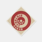 Maßgeschneidertes Retro Vinyl Sleeve Papier Napkin Serviette (Ecke)