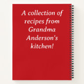 Maßgeschneidertes Rezept aus USA Notizblock (Rückseite)