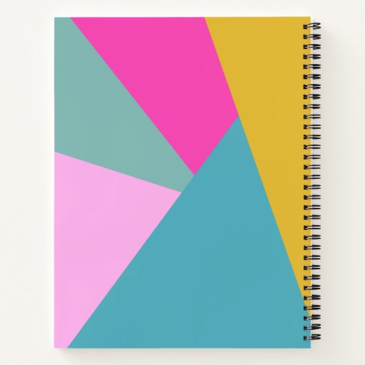 Maßgeschneidertes Rezept für leuchtende geometrisc Notizblock (Rückseite)