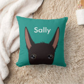 Maßgeschneidertes, robustes schwarzes Podenco-Gesi Kissen (Decke)