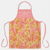 Maßgeschneidertes romantisches Daffodiemuster Schürze (Vorderseite)