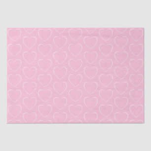 Maßgeschneidertes, rosa Herz-Papierpapier Seidenpapier