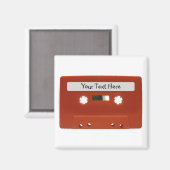 Maßgeschneidertes Rot-Kassettenband Magnet (Vorderseite/Rückseite)