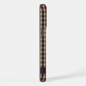 Maßgeschneidertes rotes grünbraunes Muster iPhone Hülle (Rechte Seite)