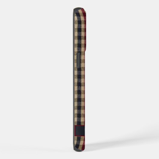 Maßgeschneidertes rotes grünbraunes Muster iPhone Hülle (Rechte Seite)