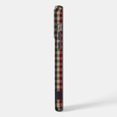 Maßgeschneidertes rotes grünbraunes Muster iPhone Hülle (Linke Seite)