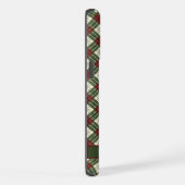 Maßgeschneidertes rotes, weißes Muster iPhone Hülle (Rechte Seite)