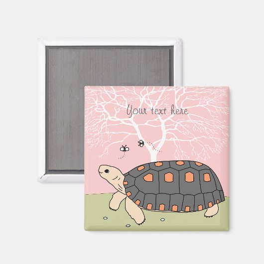 Maßgeschneidertes Rotfuß Tortoise Magnet (Vorderseite/Rückseite)