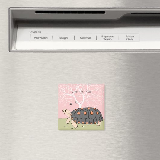 Maßgeschneidertes Rotfuß Tortoise Magnet (In Situ (Geschirrspüler))