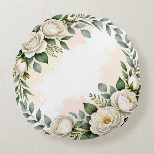 Maßgeschneidertes Rundkissen Rundes Kissen (Vorderseite)