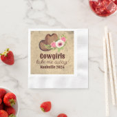 Maßgeschneidertes Rustikales Blumencowgirl Serviette (Beispiel)