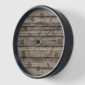 Maßgeschneidertes Rustikales, grau-braunes Muster Uhr (Winkel)