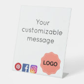 Maßgeschneidertes Salon- oder Wellness-Center-Zeic Sockelschild (Vorderseite)