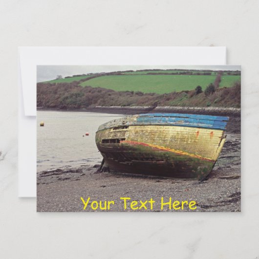 Maßgeschneidertes Schiffswrack, Cornwall, UK Card (Vorderseite)