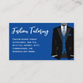 Maßgeschneidertes Schneiden von Schwarz und Blau Visitenkarte (Vorderseite)