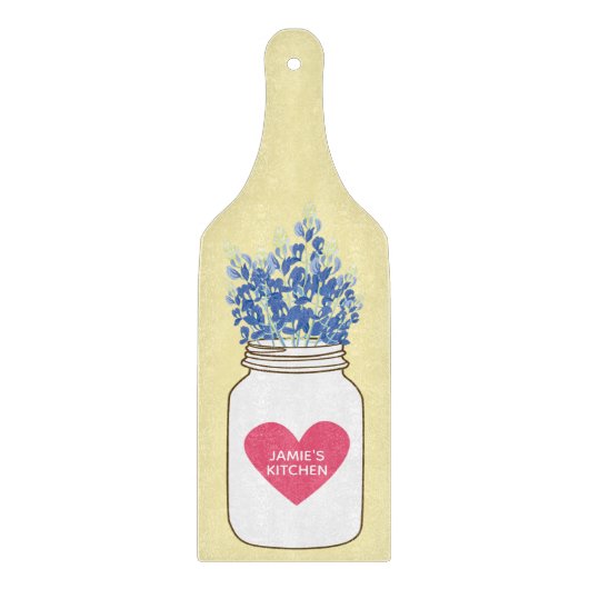 Maßgeschneidertes Schnittboard mit Bluebonnets Schneidebrett (Vorderseite)