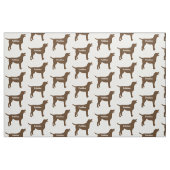 Maßgeschneidertes Schokolade Labrador Hunde Silhou Stoff (Fat Quarter (45,7 x 55,9 cm))