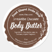 Maßgeschneidertes Schokoladenbrillenetikett Runder Aufkleber (Vorderseite)