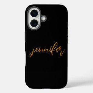 Maßgeschneidertes Schwarz iPhone 16 Hülle