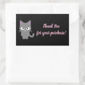 Maßgeschneidertes Schwarz Danke, dass ihr Aufklebe Rechteckiger Aufkleber (Tasche)