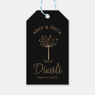 Maßgeschneidertes Schwarz-Gold Diwali Geschenkanhänger