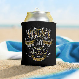 Maßgeschneidertes Schwarz/Gold Vintag bis zur Perf Dosenkühler