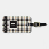 Maßgeschneidertes, schwarz-grau-rotes Muster Gepäckanhänger (Vorderseite horizontal)