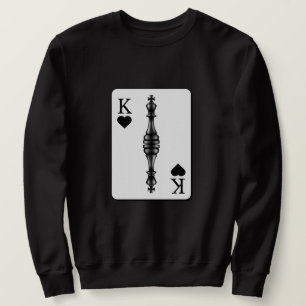 Maßgeschneidertes SCHWARZ KÖNNEN KARTE Schachstück Sweatshirt