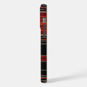 Maßgeschneidertes schwarz-orangefarbenes, weißes A iPhone Hülle (Linke Seite)