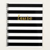 Maßgeschneidertes Schwarz und Weiß gestreift Planer (Vorderseite)