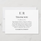 Maßgeschneidertes Schwarz-Weiß-Foto Dankeskarte (Vorderseite)