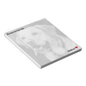 Maßgeschneidertes Schwarz-Weiß-Foto Personalisiert Notizblock (angewinkelt)