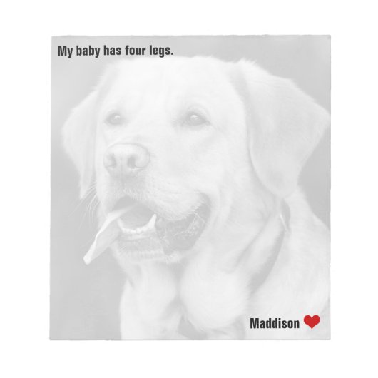 Maßgeschneidertes Schwarz-Weiß-Foto Personalisiert Notizblock (Vorderseite)