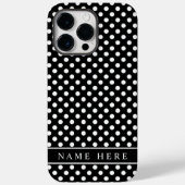 Maßgeschneidertes Schwarz-Weiß-Polka-Dot-Design Case-Mate iPhone Hülle (Rückseite)