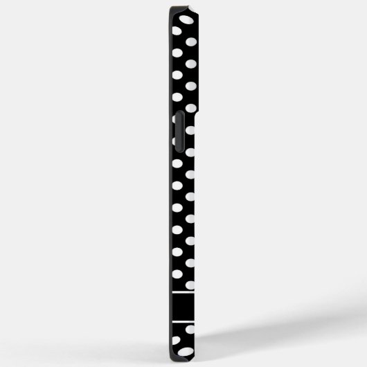 Maßgeschneidertes Schwarz-Weiß-Polka-Dot-Design Case-Mate iPhone Hülle (Rückseite / Rechts)