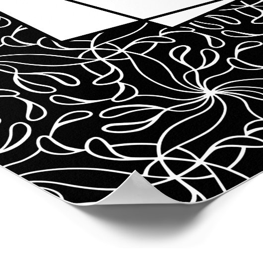 Maßgeschneidertes Schwarz-Weiß-Poster Poster (Ecke)