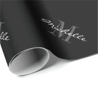 Maßgeschneidertes schwarzes Monogramm Weihnachtspa
