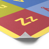 Maßgeschneidertes schwedisches Alphabet Poster (Ecke)