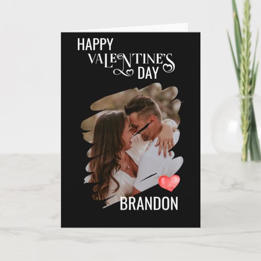 Maßgeschneidertes Scratch-Foto Moderne Monogramm-L Karte (Vorderseite)