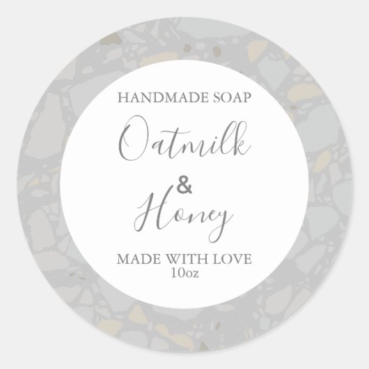 Maßgeschneidertes Seifenleaplatt - Modernes Design Runder Aufkleber (Vorderseite)